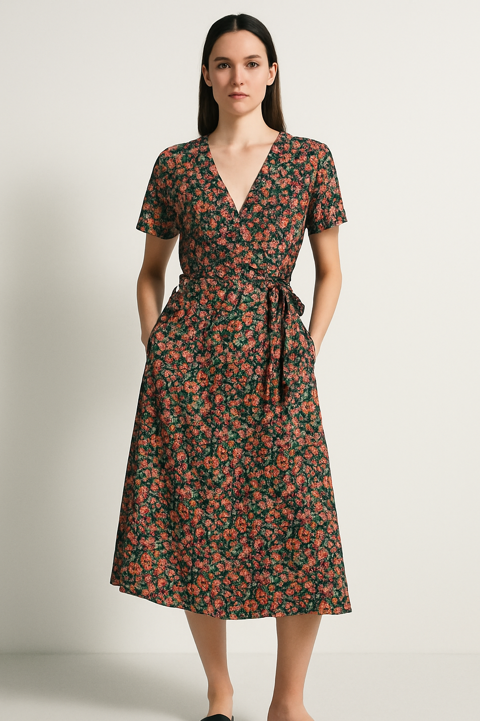 Aurora | Midi Wrap Dress