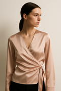 Maris | Satin Wrap Top