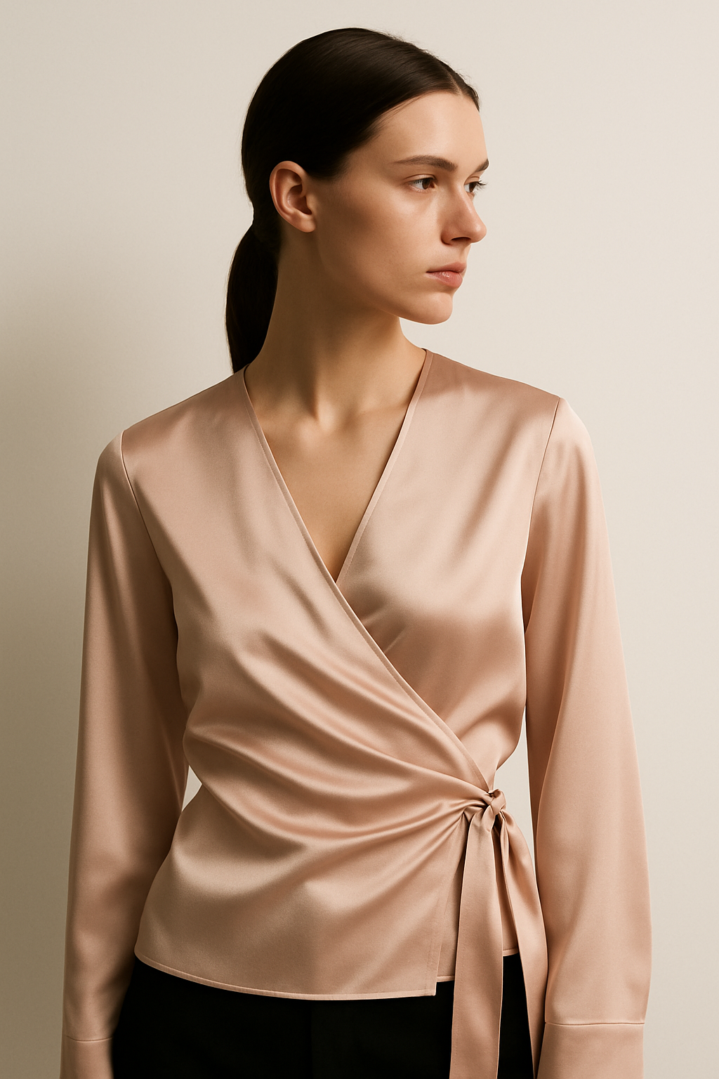 Maris | Satin Wrap Top